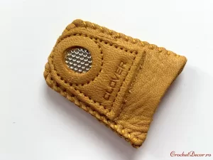 CLOVER Degetar pentru cusut din piele naturala_8